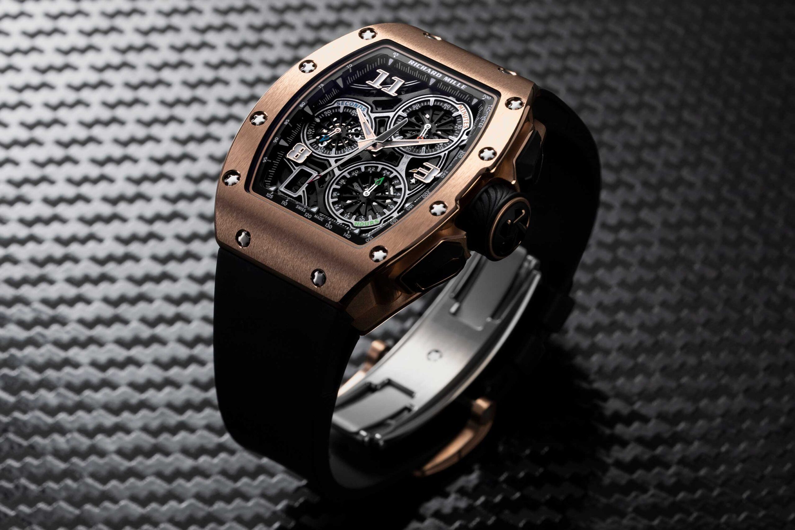 The RM 72-01 Automatic Winding Lifestyle Flyback Chronograph, seen here in red gold, is the successor to Richard Mille massively successful RM 11-03, which is now out of production (©Revolution)